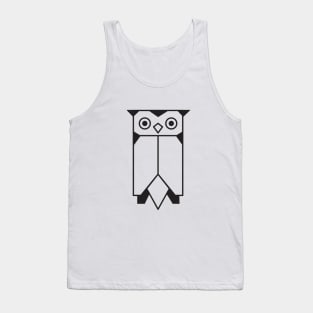 Geometric flat style owl design Tank Top